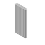 Šamotová deska zadní, střed KV 075 02 (B) 